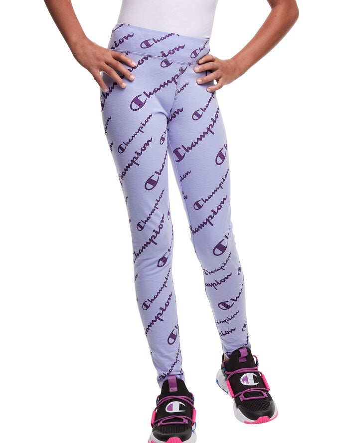 Champion Legging Meisjes - LichtPaars - Allover Logo ( 932618-PGV )